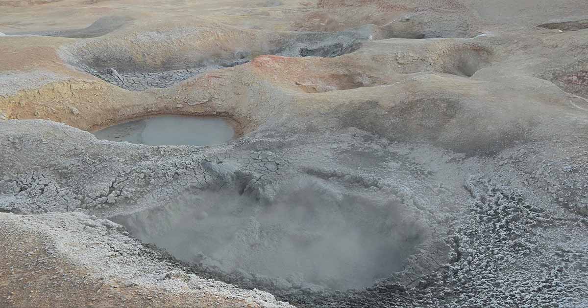 A small steam vent in the Sol de Mañana geothermal field.