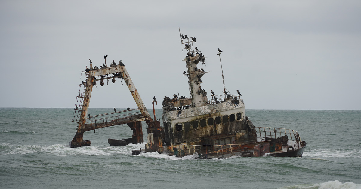 Shipwreck in Skeleton Coast National Park